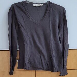 Inhabit Cotton and Linen Sweater in Dark Taupe